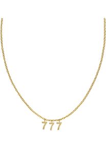 PURELEI Damen Kette mit Anhänger "Schmuck Geschenk Angel Numbers, 23401, 111-222-444-777", 7, Edelstahl, L: 45cm, gold, Edelstahl, Halsketten, mit