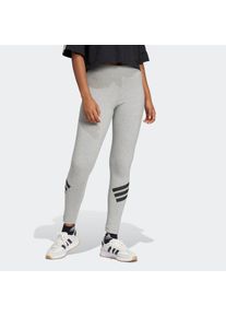Damen Trainingstights "W FI 3S LEGGING", grau, sportlich, Gr. M, adidas Sportswear, Obermaterial: 90% Baumwolle, 10% Elasthan, Hosen