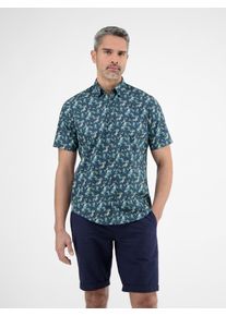 Lerros Herren Kurzarmhemd "Lerros Herren Halbarmhemd, floral bedruckt", blau, Gr. XL, 100% Baumwolle, Hemden