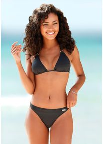 Lascana Damen Bikini-Hose "Italy", schwarz, Gr. 32, unifarben, Microfaser, Polyamid, Microfaser, Badehosen, String