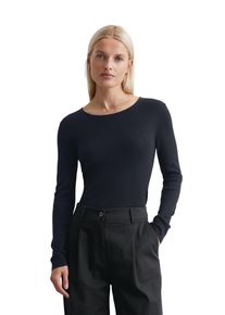 Marc O'Polo MARC O'POLO Damen Strickpullover "aus feiner Merinowolle", blau, casual, Gr. S, unifarben, Obermaterial: 100% Schurwolle, Pullover