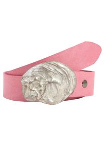 Damen Ledergürtel, pink, casual,modisch, Gr. 90, RETTUNGSRING BY SHOWROOM 019, unifarben, Leder, Gürtel, mit austauschbarer Schließe »Auster Muschel