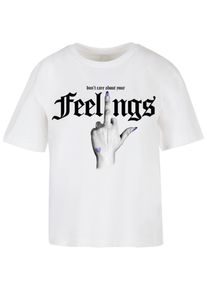 MISS TEE Herren T-Shirt "Miss Tee Don't Care Tee", weiß, casual, Gr. XL, bedruckt, 100% Baumwolle, Shirts