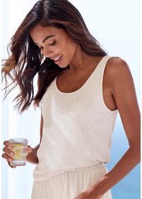 s.Oliver Damen Pyjamaoberteil, Gr. 36, grau, Rippware, Obermaterial: 92% Modal (TENCEL), 8% Elasthan, meliert, Basic, Shirts, in elastischer Rippware