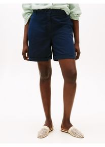 Damen Shorts "CRV CO BLEND GMD CHINO SHORT", blau, casual, Gr. 52, Tommy Hilfiger Curve, unifarben, Web, Obermaterial: 65% Baumwolle, 33% Lyocell, 2%