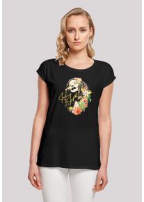 F4NT4STIC Damen T-Shirt "Janis Joplin Blumen'", schwarz, casual, Gr. 4XL, Obermaterial: 100% Baumwolle, Shirts, Print