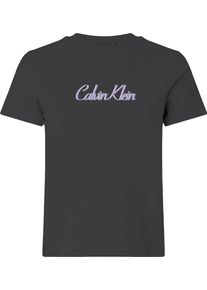 Damen T-Shirt "SS 20s CLASSIC LOGO TEE", schwarz, feminin, Gr. M, Calvin Klein Jeans, unifarben, Single Jersey, Obermaterial: 100% Baumwolle, Shirts,