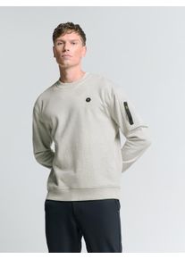 NO EXCESS Herren Sweater "NO EXCESS Rundhalspullover Sweater Crewneck Melange", grau, Gr. M, 50% Baumwolle, 50% Polyester, Sweatshirts