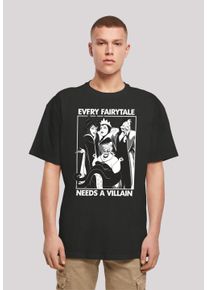 F4NT4STIC Herren T-Shirt "Disney Every Fairy Tale Needs A Villain", schwarz, casual, Gr. S, Obermaterial: 100% Baumwolle, Shirts, Print