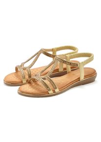 Vivance Damen Sandale "Sandalette, Sommerschuh", Gr. 36, gold, Obermaterial: 100% Lederimitat. Futter: 100% Lederimitat. Decksohle: 100% Lederimitat.