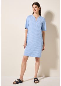 Cecil Damen Sommerkleid, blau, casual, Gr. XL, gestreift, Web, 65% Baumwolle, 35% Modal, Kleider, knielang