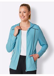 Catamaran Damen Shirtjacke "Sportjacke", blau, Gr. 36, unifarben, 92% Polyester, 8% Elasthan, Shirts