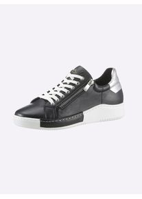 Andrea Conti Damen Sneaker, Gr. 39, schwarz, Leder, Rindsleder, Glattleder, sportlich, Schuhe