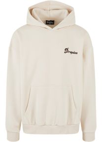 DROPSIZE Herren Kapuzensweatshirt "Dropsize Herren Heavy Oversize DWF Hoodie", beige, Gr. L, bedruckt, 70% Baumwolle, 30% Polyester, Sweatshirts