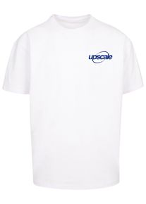 Herren T-Shirt "Upscale by Mister Tee Good Life Quest Oversize Tee", weiß, casual, Gr. XS, UPSCALE BY MISTER TEE, bedruckt, 100% Baumwolle, Shirts