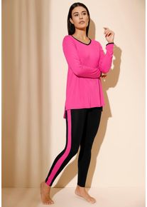 wäschepur WÄSCHEPUR Damen Schlafanzug, Gr. 36, pink, 95% Viskose, 5% Elasthan, Homewear-Sets