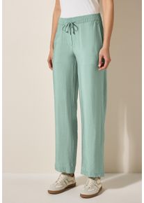 Cecil Damen Stoffhosematcha grün, casual, Gr. M, unifarben, Stoff, 88% Viskose, 12% Nylon, Hosen, mit seitlichen Einschubtaschen