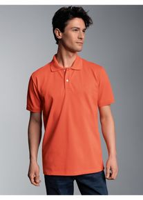 TRIGEMA Herren Poloshirt "TRIGEMA Poloshirt DELUXE Piqué", orange, Basic, Gr. L, 100% Baumwolle, Shirts