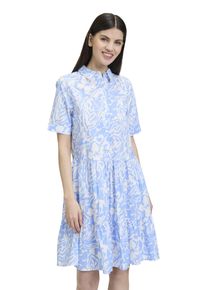 Cartoon Damen Blusenkleid "Cartoon Blusenkleid mit Taschen", blau, feminin, Gr. 42, Obermaterial: 71% Baumwolle, 25% Polyamid, 04% Elasthan.,