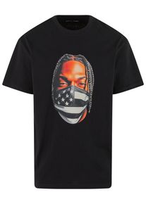 Herren T-Shirt "Upscale by Mister Tee Psycho Man Oversize Tee", schwarz, casual, Gr. L, UPSCALE BY MISTER TEE, bedruckt, 100% Baumwolle, Shirts