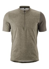 Gonso Herren Radtrikot "Adventure Jersey Halfzip M", grau, Gr. S, 88% Polyester (recycelt), 12% Elasthan, Trikots, Herren Fahrradtrikot kurzarm,