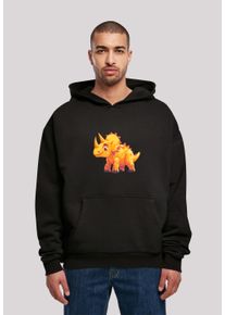 F4NT4STIC Herren Kapuzenpullover "Süßer Triceratops Dinosaurier", schwarz, casual, Gr. XL, Obermaterial: 100% Baumwolle, Pullover, Premium Qualität