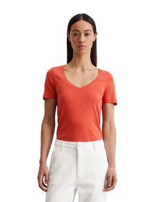 Marc O'Polo MARC O'POLO Damen T-Shirt "aus Organic Cotton Slub Jersey", rot, Basic, Gr. XXL, unifarben, Obermaterial: 100% Baumwolle, Shirts