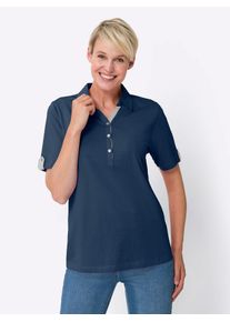 Classic Basics Damen Poloshirt "Poloshirt", blau, Gr. 48, unifarben, 100% Baumwolle, Shirts