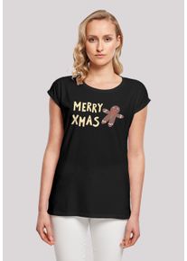 F4NT4STIC Damen T-Shirt "Gingerbread Lebkuchen", schwarz, casual, Gr. XXXL, Obermaterial: 100% Baumwolle, Shirts, Print