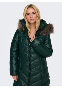 Only Damen Steppmantel "ONLFEVER PUFFER COAT LIFE CC OTW", grün, modisch, Gr. L, unifarben, Steppware, Obermaterial: 100% Polyamid, Mäntel
