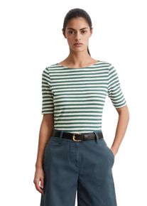 Marc O'Polo MARC O'POLO Damen T-Shirt "aus Organic Cotton-Jersey"multi, summer pine, Basic, Gr. L, gestreift, Obermaterial: 100% Baumwolle, Shirts