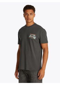 Tommy Jeans Herren T-Shirt "TJM REG CABANA SS TEE EXT", schwarz, casual, Gr. XXXL, Single Jersey, Obermaterial: 100% Baumwolle, Shirts, mit großem