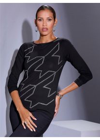 CRÉATION L CREATION L Damen Langarmshirt "Shirt", schwarz, Gr. 38, unifarben, 95% Viskose, 5% Elasthan, Shirts