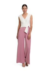 Vera Mont Damen Overall "Vera Mont Jumpsuit mit weitem Bein", rosa, elegant, Gr. 38, Cru00eape, Obermaterial: 95% Polyester, 5% Elasthan. Futter: