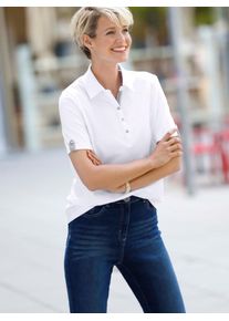Classic Basics Damen Poloshirt "Poloshirt", beige, Gr. 44, unifarben, 100% Baumwolle, Shirts