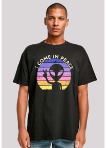 F4NT4STIC Herren T-Shirt "Alien Peace Sunset", schwarz, casual, Gr. XXL, Obermaterial: 100% Baumwolle, Shirts, Premium Qualität