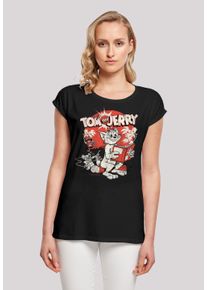 F4NT4STIC Damen T-Shirt "Tom and Jerry TV Serie Rocket Prank", schwarz, casual, Gr. XXL, Obermaterial: 100% Baumwolle, Shirts, Print