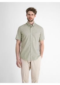Lerros Herren Kurzarmhemd "Lerros Kurzarmhemd mit verdecktem Button-down-Kragen"tinted grau, Gr. XL, 60% Polyester, 40% Baumwolle, Hemden