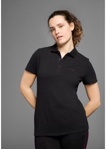 Kangaroos Damen Poloshirt, schwarz, casual, Gr. 48, Obermaterial: 100% Baumwolle, Shirts, Kurzarm, unifarben, Polokragen, aus Baumwolle