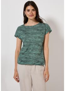 Cecil Damen T-Shirtschwarz balmy khaki, casual, Gr. XXXL, bedruckt, Web, 50% Baumwolle, 50% Modal , Shirts, Feel Good Fit