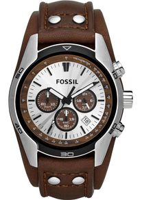 Fossil Herren Chronograph "COACHMAN", braun, Armbanduhren, Quarzuhr, Armbanduhr, Herrenuhr, Stoppfunktion, Datum, Lederarmband