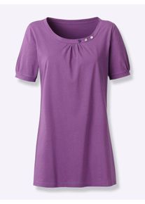 Classic Basics Damen Longshirt "Longshirt", lila, Gr. 52, unifarben, 100% Baumwolle, Shirts