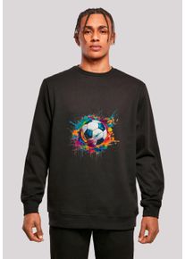 F4NT4STIC Herren Sweatshirt "Bunte Fußball Grafik", schwarz, casual, Gr. XXL, Obermaterial: 50% Baumwolle, 50% Polyester, Sweatshirts, Premium