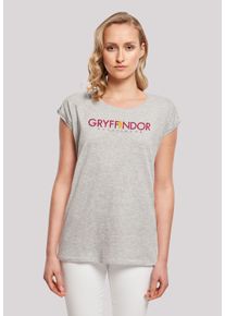 F4NT4STIC Damen T-Shirt "Harry Potter Gryffindor Text", grau, casual, Gr. M, Obermaterial: 100% Baumwolle, Shirts, Print
