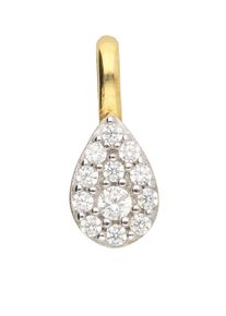Adelia´s ADELIA ́S Damen Ketten-Anhänger "Damen 333 Gold Anhänger mit Zirkonia", Weißgold 333, gold, Weißgold 333, Schmuckanhänger, mit Zirkonia für Damen