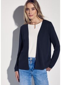 Street One Damen Cardigan, blau, casual, Gr. 34, unifarben, Stoff, 65% Polyester, 35% Viskose, Strickjacken, aus softem Materialmix