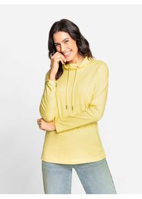 Inspirationen Damen Langarmshirt "Shirt", gelb, Gr. 38, unifarben, 100% Baumwolle, Shirts