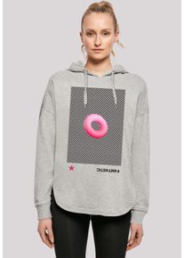 F4NT4STIC Damen Kapuzenpullover "3D PINK RING", grau, casual, Gr. XS, Obermaterial: 100% Baumwolle, Pullover, Print