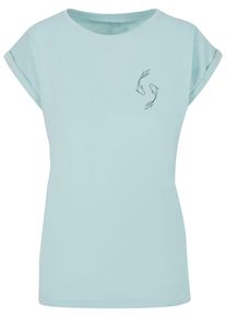 Merchcode Herren T-Shirt "Merchcode Damen Ladies Spring - Yin & Jang Fish T-Shirt", blau, casual, Gr. XXXL, bedruckt, 100% Baumwolle, Shirts
