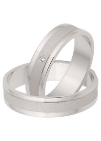 Firetti Trauring "Schmuck Geschenk Hochzeit Ehering Trauring "LIEBE"", 17,5,mit Zirkonia, Silber 925 (Sterlingsilber), 5mm, silber, Silber 925